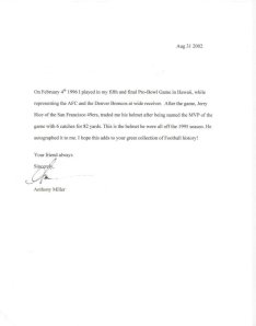 Jerry Rice Game Worn Helmet