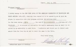 Beatles Ed Sullivan Contract